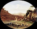 Cornelis van Poelenburgh Valley with Ruins and Figures painting